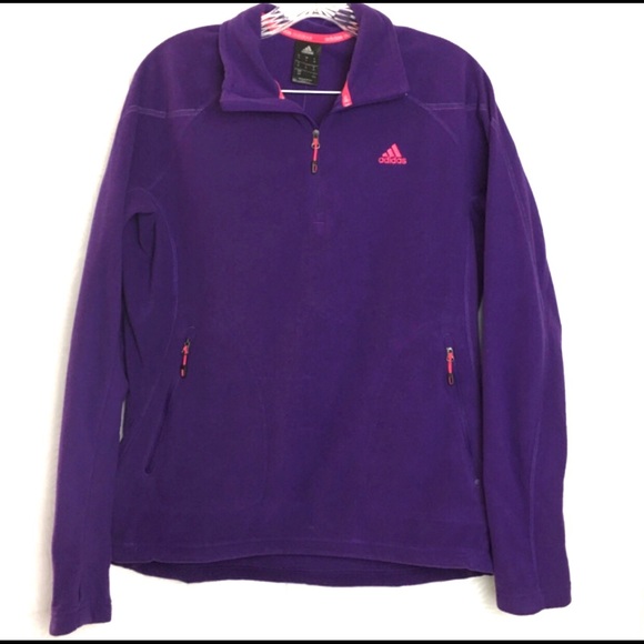 adidas Tops - ADIDAS fleece quarter zip popover athletic I1